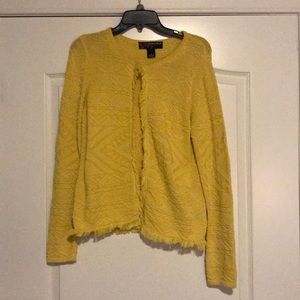 Yellow sweater cardigan, size medium